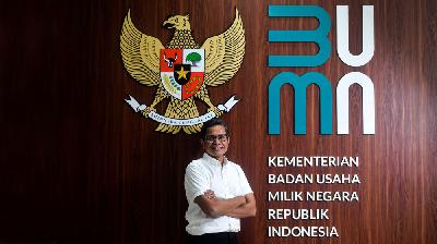 Wakil Menteri Badan Usaha Milik Negara Pahala Nugraha Mansury  di Jakarta,  9 November 2022.  TEMPO/Tony Hartawan