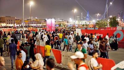 Suasana kota  Doha mendekati pembukaan Piala Dunia 2022, Qatar,  18 November 2022/REUTERS/Hamad I Mohammed