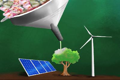 Green financing illustration.
Illustration by Imam Yunianto
