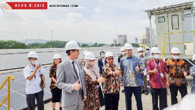 Peresmian PLTS Atap PT Indo Kordsa Tbk di Bogor, Rabu, 23 November 2022.