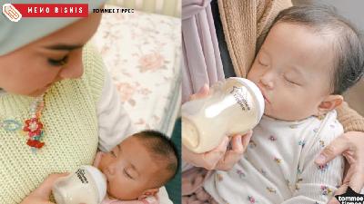 Botol susu bayi Tommee Tippee.