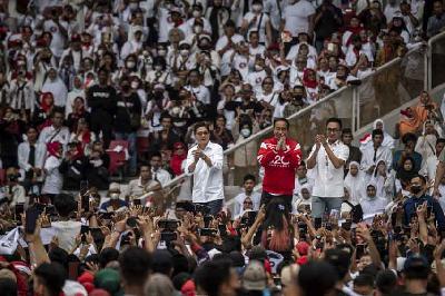 Acara Gerakan Nusantara Bersatu: Satu Komando Untuk Indonesia di Stadion Utama Gelora Bung Karno, Jakarta, 26 November 2022. ANTARA/Aprillio Akbar