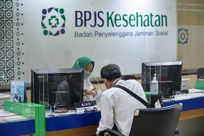 Pelayanan BPJS Kesehatan Cabang Jakarta Pusat, 21 Februari 2022. Tempo/Tony Hartawan
