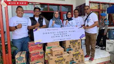 Bantuan donasi yang diberikan oleh Protelindo kepada korban bencana gempa bumi Cianjur.