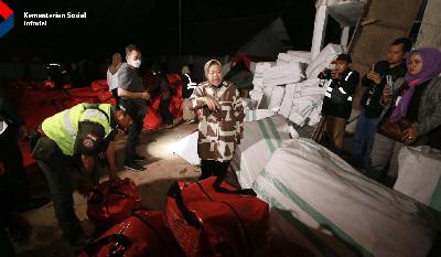 Kementerian Sosial memperhatikan detail kebutuhan para pengungsi terdampak gempa di Cianjur, Jawa Barat.