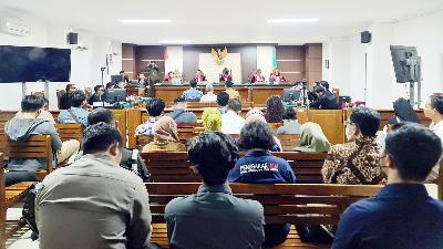 Pengadilan kasus pelanggara HAM Paniai, di Pengadilan Negeri Makassar, Oktober 2022. Dok. komnasham.go.id