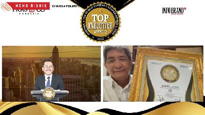 President Director PT Dharma Polimetal Tbk, Irianto Santoso mendapat penghargaan Top Executive Award 2022 dengan predikat Great Leader of The Year dari ajang Top Executive Award 2022.