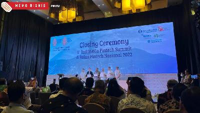 Acara Penutupan Indonesia Fintech Summit & Bulan Fintech Nasional 2022, Yogyakarta, Selasa, 13 Desember 2022.