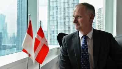 Duta Besar  Denmark untuk Indonesia Lars Bo Larsen, di Jakarta, 9 November 2022. TEMPO/Febri Angga Palguna