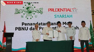 Penandatanganan kerja sama antara PT Prudential Sharia Life Assurance (Prudential Syariah) dengan Pengurus Besar Nahdlatul Ulama (PBNU) untuk mendorong pertumbuhan ekonomi Syariah di Indonesia.