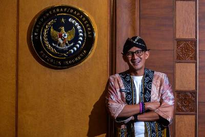 Kementerian Pariwisata dan Ekonomi Kreatif Republik Indonesia Sandiaga Salahuddin Uno. Tempo/Tony Hartawan