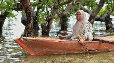 Tawaja Ramzia Djanoan di Pulau Morotai, Maluku Utara, 17 Desember 2022. Tempo/ Febri Angga Palguna 