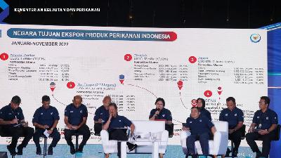 Konferensi pers Negara Tujuan Ekspor Produk Perikanan Indonesia.