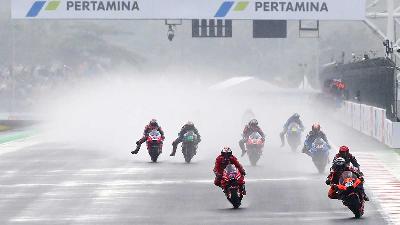 MotoGP seri Pertamina Grand Prix of Indonesia di Pertamina Mandalika International Street Circuit, Lombok Tengah, NTB, 20 Maret 2022/ANTARA /Andika Wahyu