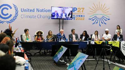 Suasana Konferensi Perubahan Iklim (COP 27) di Sharm El Sheikh, Mesir, 17 November  2022/REUTERS/Mohamed Abd El Ghany 