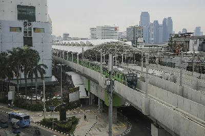 Blok M Plaza  dan  Stasiun MRT Blok M di Jakarta. Dok. TEMPO/Muhammad Hidayat
