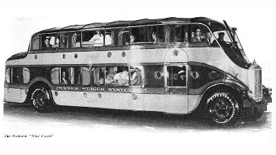 A Pickwick Nite Coach launched in 1928. 
Special Photo
