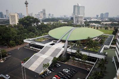 Penampakan Dome Gedung Nusantara, Kompleks Parlemen, Senayan, Jakarta, 19 Mei 2022. TEMPO/M Taufan Rengganis