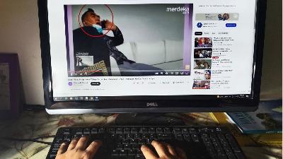 Video mirip Ketua Majelis Hakim kasus Ferdy Sambo, Wahyu Imam Santosa, yang beredar di channel Youtube.com media massa/TEMPO/ Gunawan Wicaksono