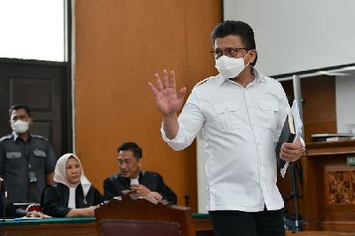 Terdakwa pembunuhan Brigadir Novriansyah Yosua Hutabarat, Ferdy Sambo, menjalani sidang lanjutan di Pengadilan Negeri Jakarta Selatan, 24 Januari 2023. TEMPO/ Febri Angga Palguna