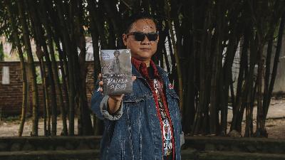Penulis yang juga Duta Baca Indonesia, Gol A Gong di Rumah Dunia, Serang, Banten,  26 Januari 2023. TEMPO/M Taufan Rengganis