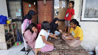 Children at the Transito Dormitory in Mataram, West Nusa Tenggara, November 27, 2022. 
TEMPO/Purwani Diyah Prabandari‬
