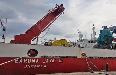 Kapal Baruna III Jaya yang mangkrak di Pelabuhan Khusus LIPI, Ambon, 25 Januari 2023. Tempo/Rere Khairiyah