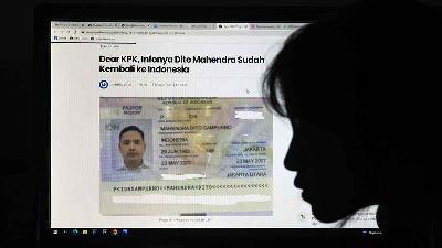 Pemberitaan tentang Dito Mahendra di sebuah media online/Tempo/ Gunawan Wicaksono