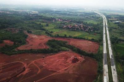 Pembangunan Kawasan Subang Smartpolitan di Kabupaten Subang, Jawa Barat, 2020. ANTARA/Raisan Al Farisi