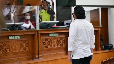 Terdakwa Ferdy Sambo dalam sidang putusan kasus pembunuhan Nofriansya Yosua Hutabarat di Pengadilan Negeri Jakarta Selatan, 13 Februari 2023/Tempo/Febri Angga Palguna