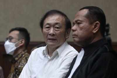 Surya Darmadi saat menjalani sidang dakwaan di Pengadilan Tipikor, Jakarta, 8 September 2022. TEMPO / Hilman Fathurrahman W