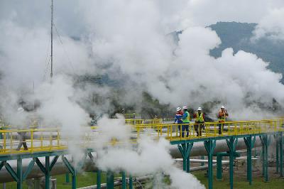 Pertamina Geothermal Energy (PGE) Area Lahendong, Kota Tomohon, Sulawesi Utara, 18 Januari 2023. ANTARA/Olha Mulalinda