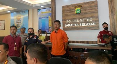 Mario Dandy Satrio saat dihadirkan oleh Polres Jakarta Selatan, 23 Februari 2023. detikcom/Mulia B