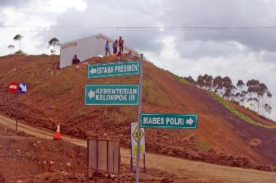 Kawasan proyek pembangunan Ibu Kota Negara (IKN) Nusantara di Kecamatan Sepaku, Kabupaten Penajam Paser Utara, Kalimantan Timur, 23 Februari 2023. TEMPO/Subekti.