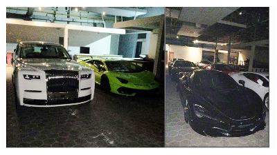 Luxury cars at the Soewarna storage area of Soekarno-Hatta Airport, March 17, 2022. 
Special Photo
