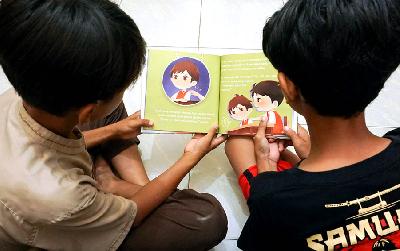 Ilustrasi belajar membaca di Cipondoh, Tangerang Kota, 30 Maret 2023. TEMPO/ Magang/ Maulana Chaerusahid