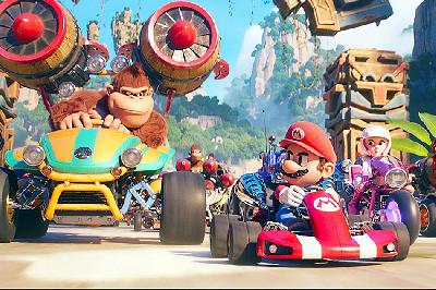 Bowser (kiri) dan Luigi dalam film “The Super Mario Bros" (2023). Dok. Nintendo