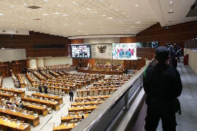 Suasana Rapat Paripurna di Kompleks Parlemen, Senayan, Jakarta, 14 Maret 2023. TEMPO/M Taufan Rengganis
