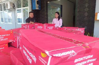 Bantuan dari Kementerian Sosial untuk korban gempa Mentawai. Dok Humas Kemensos