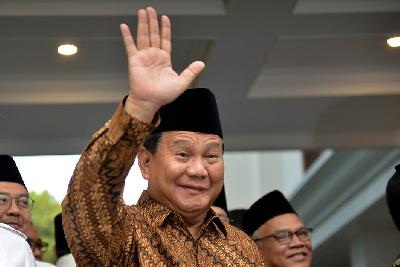Ketua umum Partai Gerindra Prabowo Subianto di Kertanegara, Jakarta, 10 April 2023. TEMPO/ Febri Angga Palguna