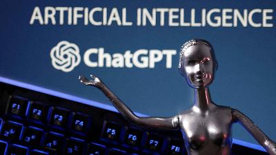 Ilutsrasi logo ChatGPT logo dan AI Artificial Intelligence/REUTERS/Dado Ruvic