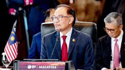 Perdana Menteri Malaysia Anwar Ibrahim saat menghadiri KTT ASEAN, di Labuan Bajo, Nusa Tenggara Timur. Prime Minister's Office of Malaysia Official Website
