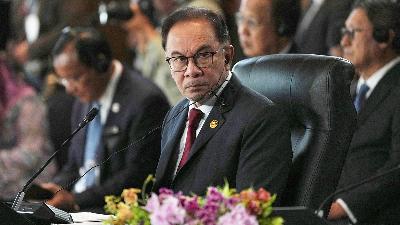 Malaysia’s Prime Minister Anwar Ibrahim attends the 42nd ASEAN Summit in Labuan Bajo, East Nusa Tenggara, May 10.
Achmad Ibrahim/Pool via REUTERS
