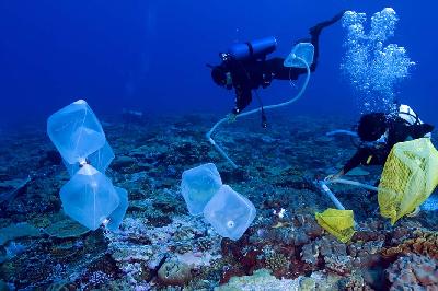 Ilustrasi penelitian bawah laut. Shutterstock