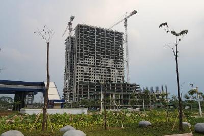Pembangunan apartemen LRT City Ciracas di Jakarta, 2022. Dok. Pribadi