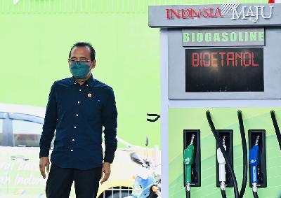 Peresmian program “Bioetanol Tebu untuk Ketahanan Energi” di pabrik bioetanol PT Energi Agro Nusantara (Enero), Kabupaten Mojokerto, Provinsi Jawa Timur, 4 November 2022. BPMI Setpres/Laily Rachev 