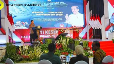 Kapolri Jenderal Listyo Sigit Prabowo meminta semua anggota berkontribusi memberantas gizi buruk (stunting) agar Indonesia berhasil mendapatkan bonus demografi. (dok Polri)