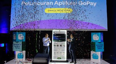 Peluncuran aplikasi GoPay di Kantor Pusat Gojek, Jakarta Selatan, 26 Juli 2023. TEMPO/Magang/Andre Lasarus Benny
