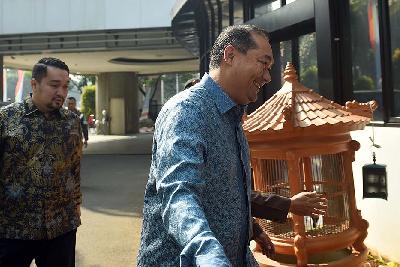 Mantan Menteri Perdagangan, Muhammad Lutfi di Gedung Bundar Jampidsus Kejagung, Jakarta, 9 Agustus 2023. TEMPO/M Taufan Rengganis
