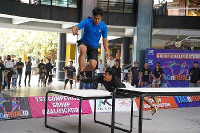 Peserta bertanding dalam kompetisi TAGnRUN di Cilandak Town Square, Jakarta, 28 Januari 2023. Dok. Indo Chase Tags (ICT)